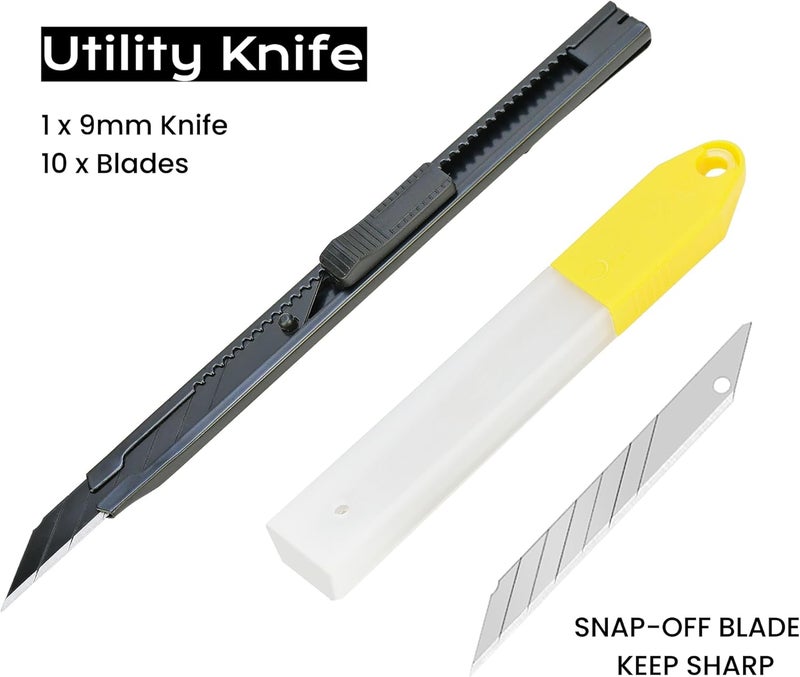 CARTINTS Car Wrap Application Kit Vinyl Wrap Tools for Vehicle Wrapping, Window Tint Film and PPF, with 8.3IN+4IN Vinyl Wrap Squeegee, Wrap Knife and 10pcs Blades, 7in1 Wrap Tuck Tools - Image 5